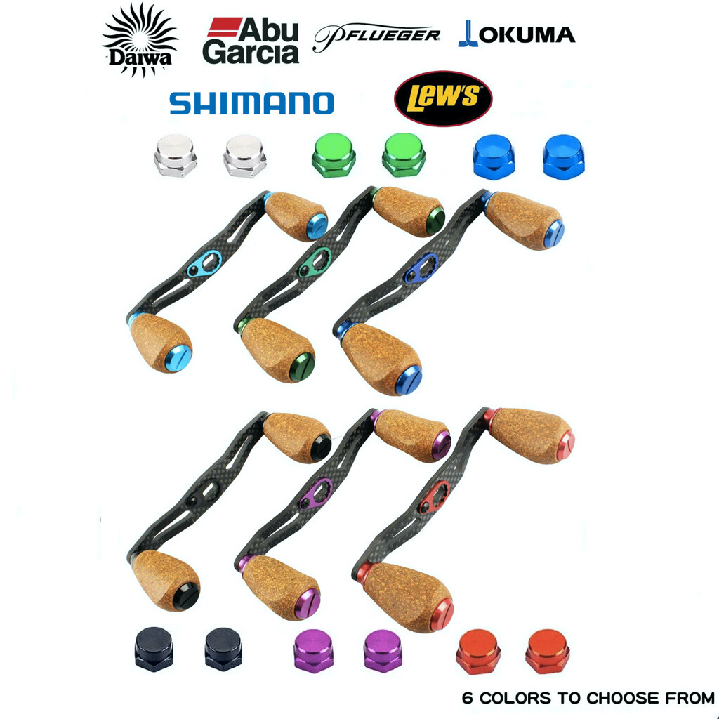 Shimano Daiwa Abu Lew's Okuma reel carbon fiber handle rubber cork