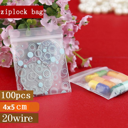 100Pcs Colorful Small Plastic Bag Grip Self Seal Resealable Plastic Baggy Pouch - Picture 14 of 26