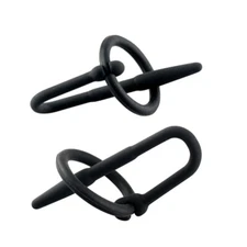 Silicone Male Penis Plug Enlarge Dilator Sound Stretching Glans with 2 Ring