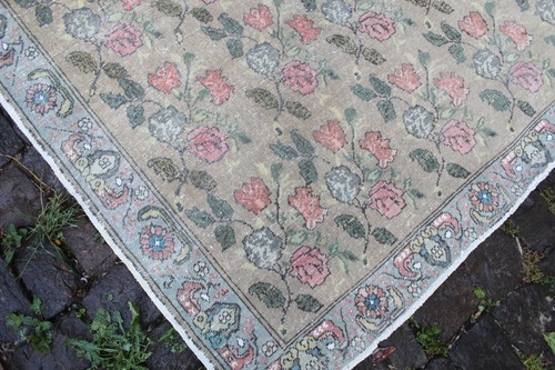 "Alfombra vintage hecha a mano turca Oushak zona oriental para dormitorio, 6'9""x4'7" - Imagen 3 de 7