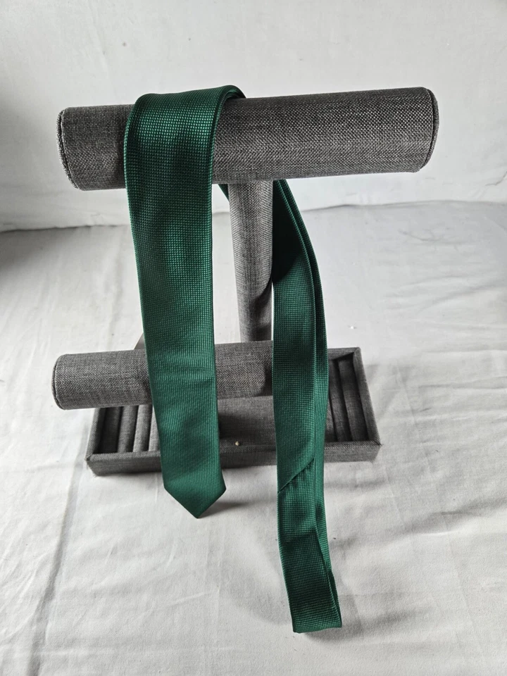 Corbata Dan Smith Para Hombre Talla Única Verde 100% Microfibra Clásica Clip Formal Foto 2 de 4