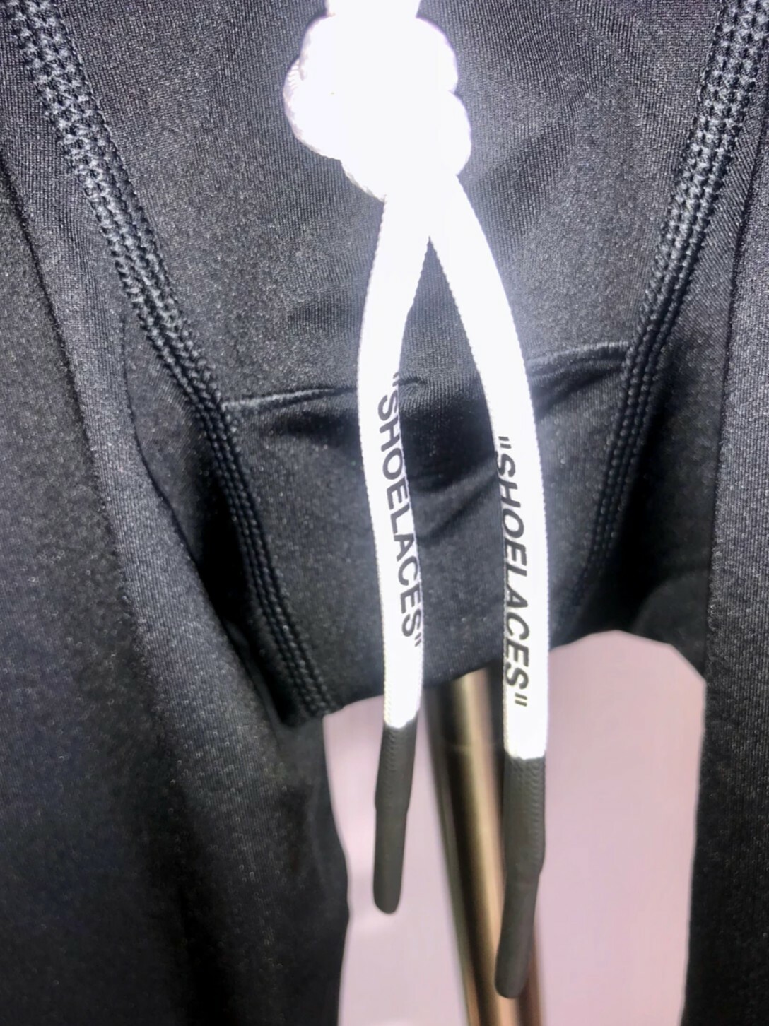 OFF WHITE X NIKE Collant rari nuovi con etichette NIKE x BIANCO SPORCO SS20 nuovi di zecca neri (CN5532 010) Gyakusou taglia S