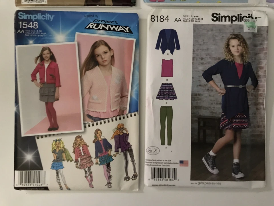 NEW 6 Girls/Misses Sewing Patterns SIMPLICITY AND MCCALLS - Image 3 of 4