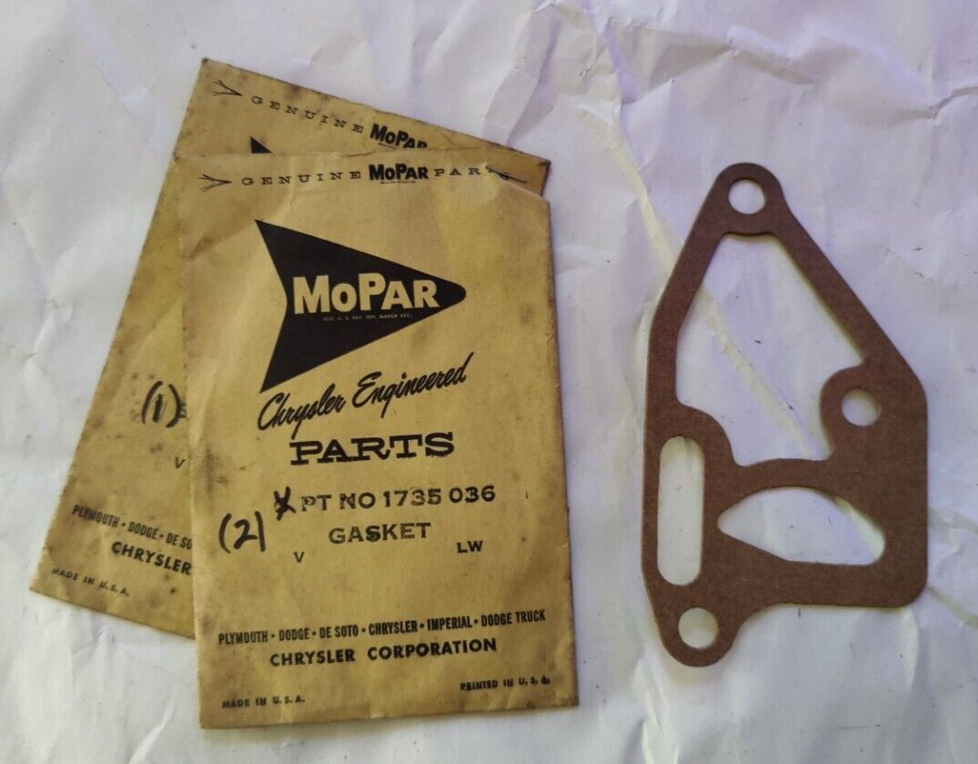 OEM Mopar Water Pump Gasket (3X) # 1735036 - Fits 1957-1959 Mopar 