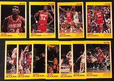 Akeem Olajuwon Houston Rockets 1990 Star Company Sealed Basketball Card Set 1-11