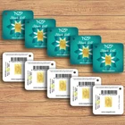 10 pieces gold bars 0.01 grams each 999.9 NZP gold bars 0.01 g in blister NEW + original packaging
