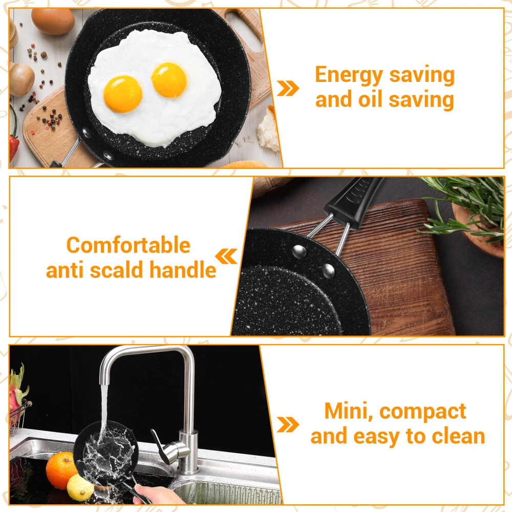 Egg Cooker Gas Range Pans Nonstick Induction Frying Household Kitchen Black Egg Cooker Gas Range Pans Nonstick Induction Frying Household Kitchen Black