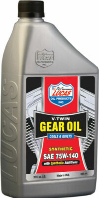 LUCAS OIL V-TWIN Synthetic Gear Transmission Oil SAE 75W-140 1 Qt