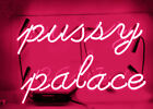 14"x10" Pussy Palace Hot Pink Neon Sign Acrylic Light Lamp Gift Display Zs1244