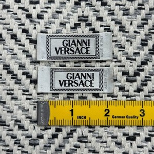 Lot of 2 GIANNI VERSACE 90'S vintage tag label sewing replacement accessories