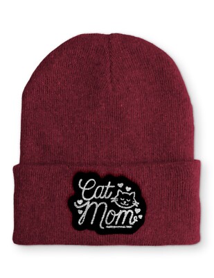 Cat Mom Katzenmama Statement Spruchmütze Beanie Mütze mit Spruch