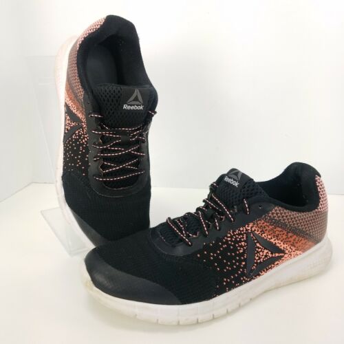 Zapatos Reebok para mujer talla 9,5 con cordones zapatillas rosa negro entrenamiento - Imagen 1 de 7