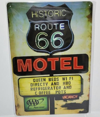 Route 66 Motel metal sign 8''X12''