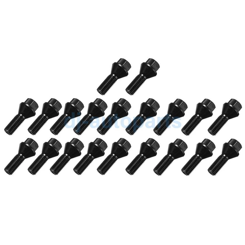 Set of 20 Wheel Lug Bolts Nuts For BMW E46 E90 E39 E60 E53 36136781150 M12*1.5 Foto 3 de 4