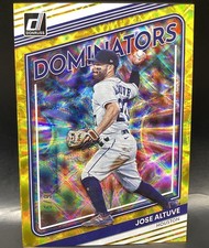 2022 Panini Donruss Dominators Jose Altuve Gold /99 Houston Astros
