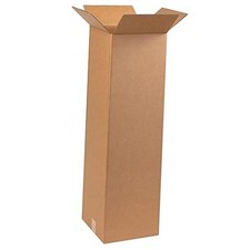 10 x 10 x 36 Corrugated Cardboard Boxes, Tall 10"L x 10"W x 36"H, Pack 25 Pack
