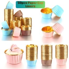 50pcs Paper Cups Cake Cupcake Wrappers Muffin Cases Baking Cup Cake Liner UK