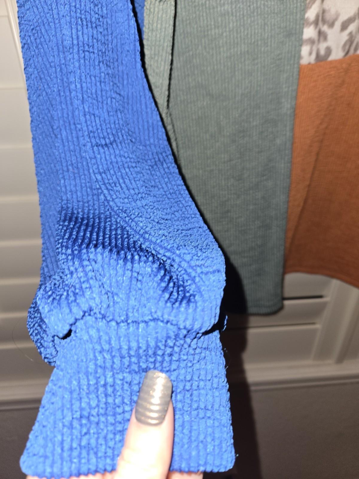 Colorblock Patchwork Knit Sweatshirt with Leopard… - image 4