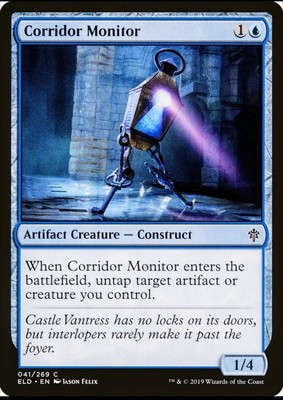X 1 Corridor Monitor NM Throne of Eldraine ELD 041 MTG Magic The Gathering