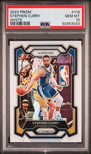 Stephen Curry /175 White Prizm PSA 10 GEM MINT 2023-24 Panini Prizm #119