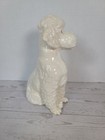 White Glossy Porcelain Poodle Dog Figurine Ceramic, 7in — photo 5