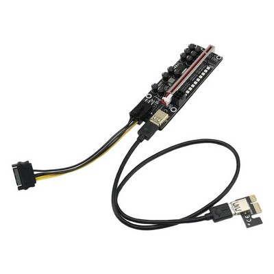3X(V014-MAX PCI-E Riser-Karte USB 3.0-Kabel PCI Express 1X auf 16X Extender5335