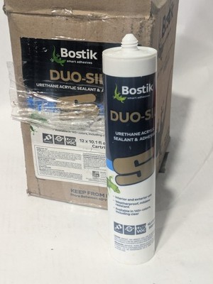 Lot of 12 Bostik Duo-Sil Urethane Acrylic Sealant Adhesive Almond Cream #2427