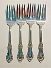 Lot of 4 International Sterling Wild Rose Silver Salad Fork 6 in 34 Grams Each