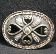 WG07107 VERY COOL VINTAGE 1970s ABSTRACT ARTWORK FASHION UNISEX BELT BUCKLE