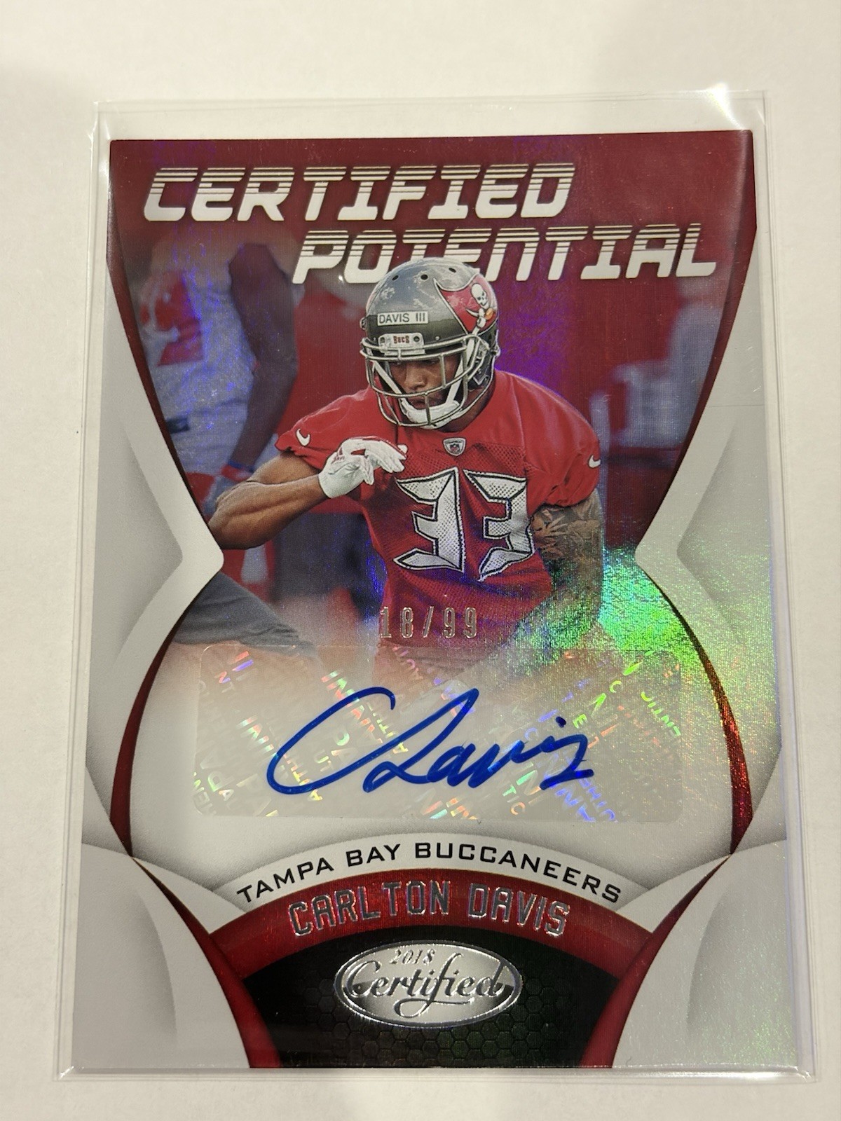 Carlton Davis Panini Certified Certified Potential Signatures #CD Base