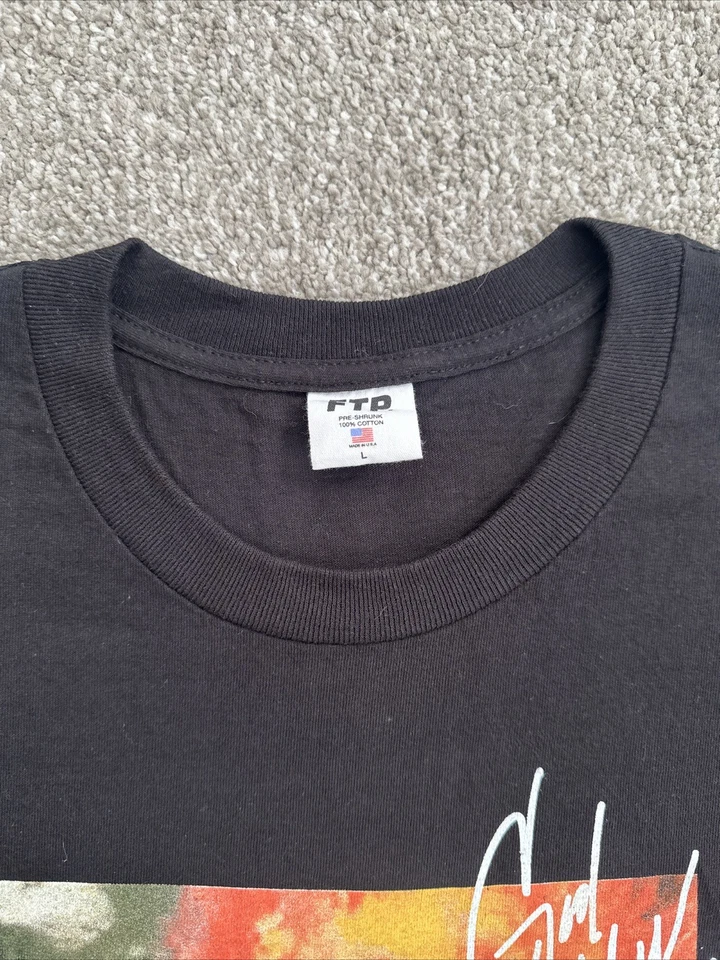 FTP God Bless America Self Immolation Tee Size Large Black USED 2021 - Image 3 of 4