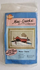 Valiant Mini-Quicks Stitchery Winter Scene Kit Needlework Crewel New Sealed