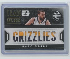 2015-16 Limited #15 Marc Gasol Team Trademarks Jersey Patch Prime 25/25