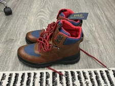 Polo Ralph Lauren Leather Oslo Tactical Boots Brown Men’s Size: 9D *Scratches