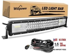 22" Curved LED Light Bar - 270W Spot Flood Combo - Triple Curved