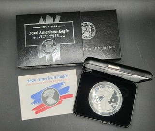 1776 2026 Dual Date 1oz .999 Silver American Eagle Proof w/ Box & COA