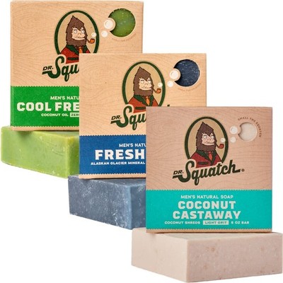 Dr. Squatch Natural Mens Bar Soap - Cold Process Body Soap Bar Natural Oils -