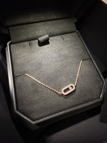 Messika Move Uno Genderless Pavé Bracelet 18K Rose Gold 23 Diamonds 0.07ct