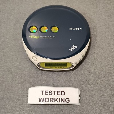 Sony Walkman D-EJ360 Navy Blue Green Portable CD Player - TESTED