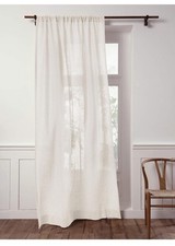 Solino Home Sheer Curtain 108 Inches Long - European Flax 100 Pure Linen