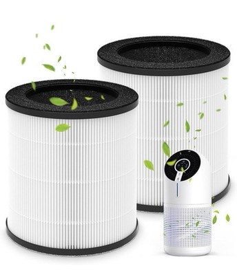 M02 Replacement Air Filter 2 Pack Compatible with Mooka M02 Air Purifier HEPA
