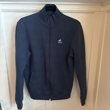 Le Coq Sportif Full Zip Navy Blue Sweatshirt Jacket Mens Size Small with Pockets