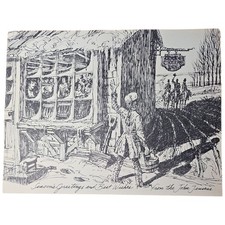 John Jensen Original  Christmas Card Vintage Sketch 1977