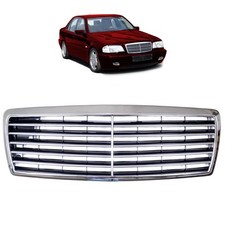 Für Mercedes C-Klasse W202 Kühlergrill Grill Chrom Schwarz 93-00 Für Mercedes C-Klasse W202 Kühlergrill Grill Chrom Schwarz 93-00