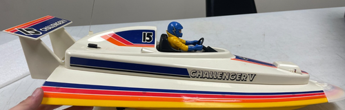 Nikko America 1985 RC Challenger V Speed Boat scala 1/10 22,5" VINTAGE! NOS - Foto 4 di 11