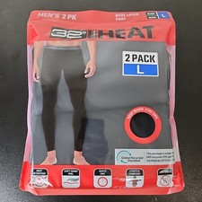 Winter Legging Thermal Baselayer 32 Degrees Men Light Ultra 2 Pack Pants Size L