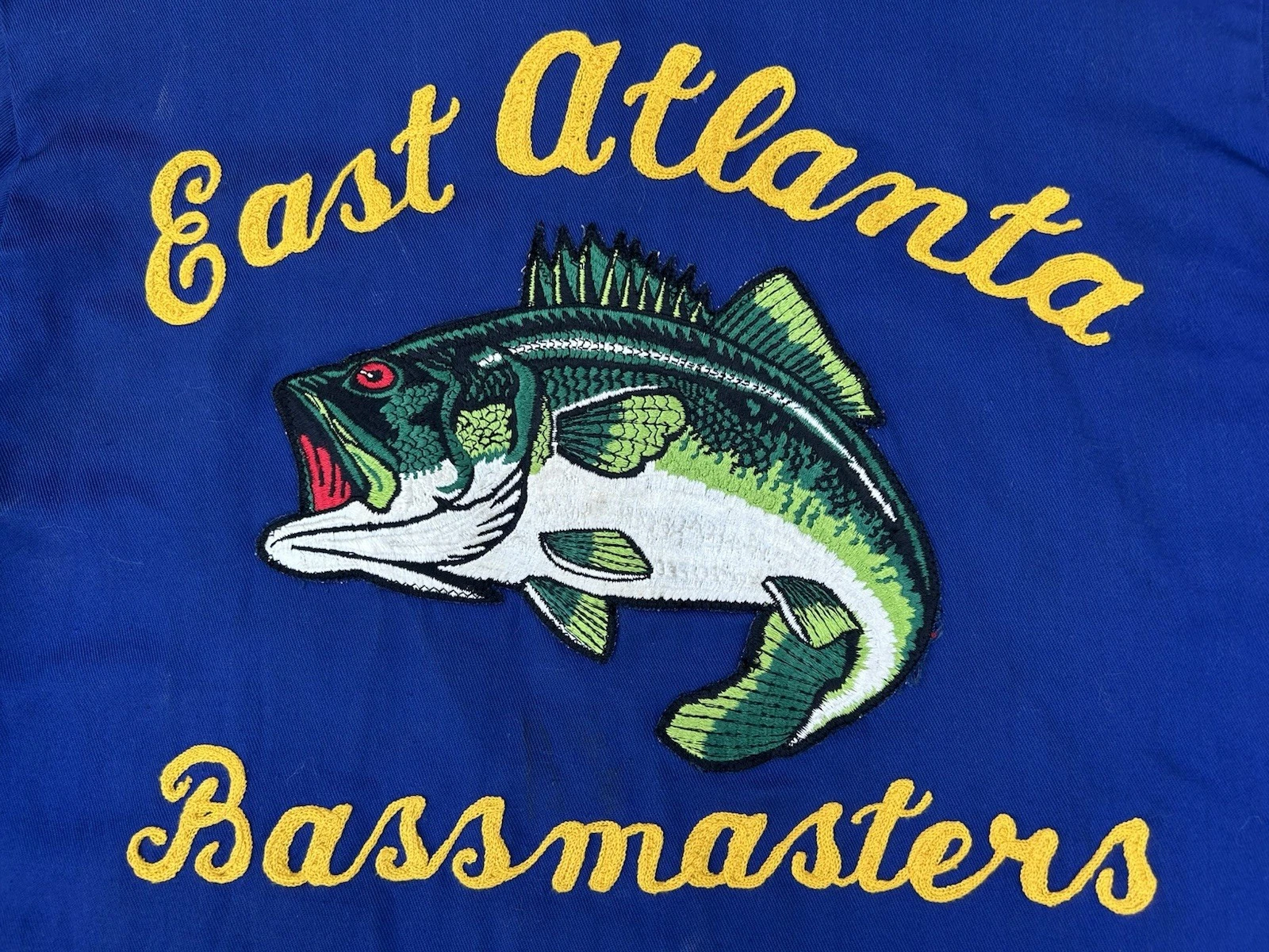 Vintage Late 70s East Atlanta Bassmaster Jacket w/ Chain Stitching and Patch - product detail image 2