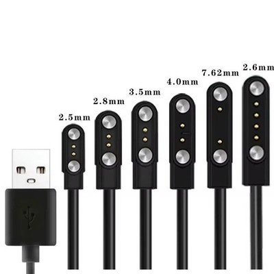 USB Ladekabel Für Xiaomi Haylou Solar LS05 Smart Watch 2 polig Magnetisch 4mm