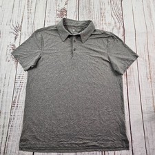 All in Motion Gray Short Sleeve Performance Polo Shirt Men's L