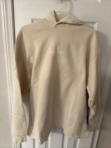 Felpa con cappuccio Fear Of God Essentials RELAXED guscio d'uovo taglia small